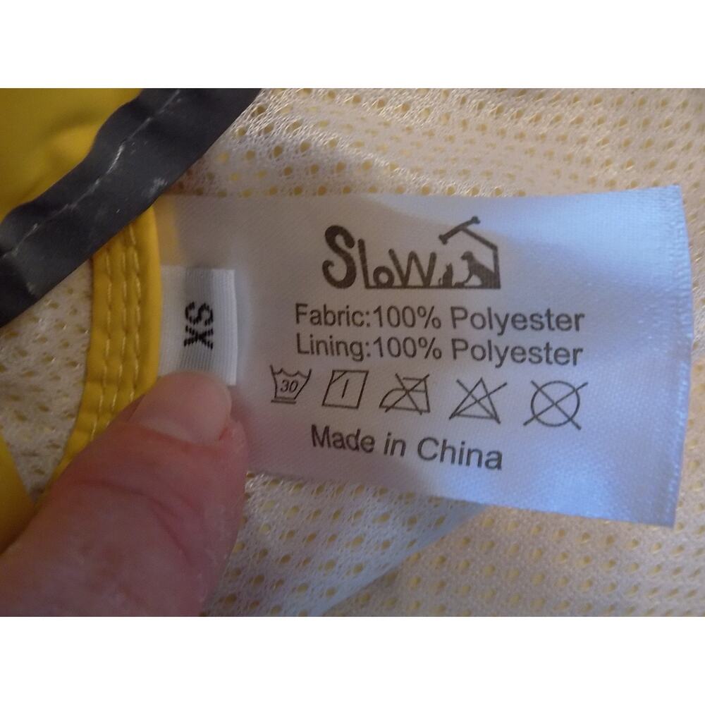 SlowTon dog raincoat hooded poncho size XS-S - Picture 5 of 5